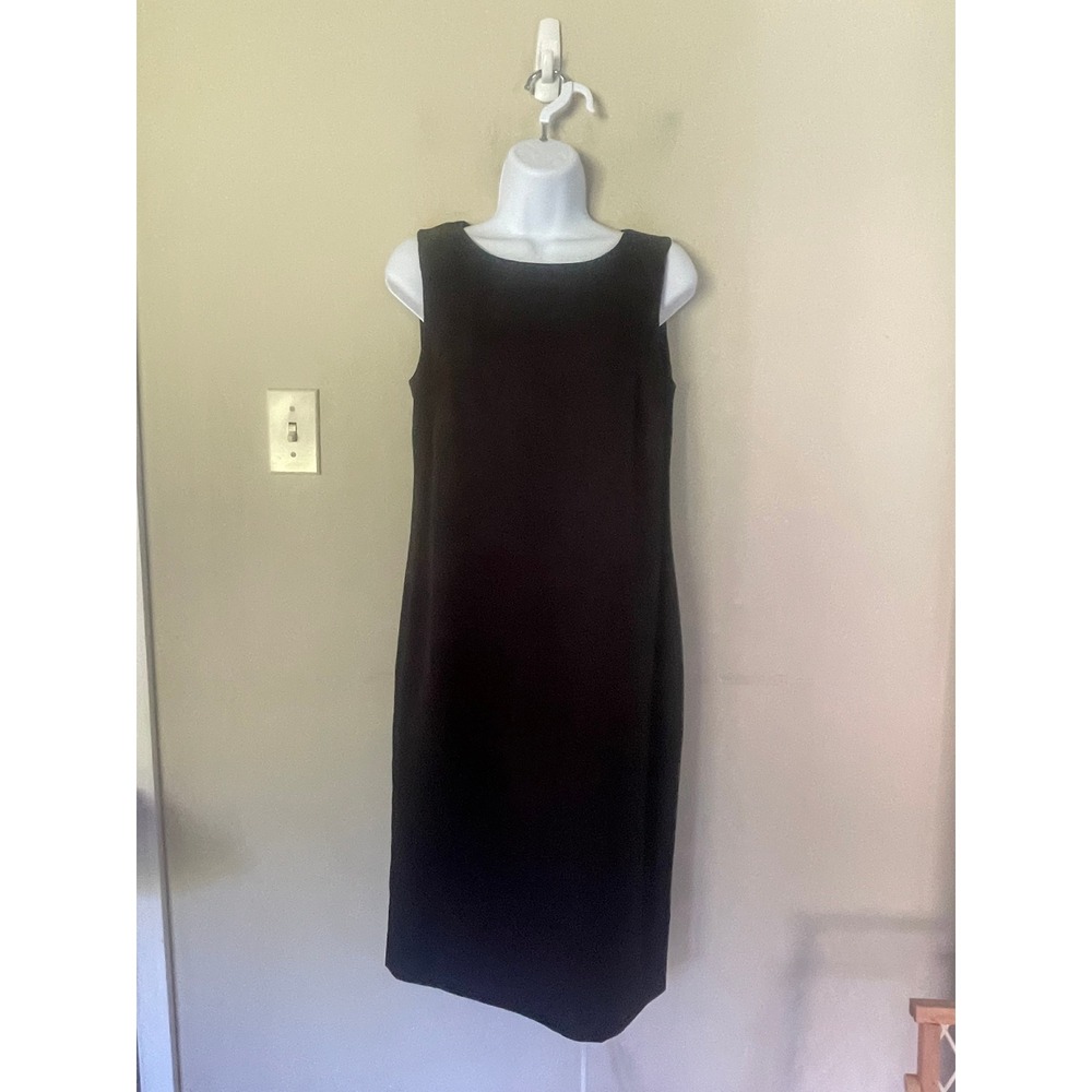 Marimekko Tamson 1 Black Shift Dress Samu-Jussi Koski Sleeveless Viscose Size 36